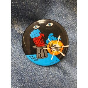 Vintage Freddie Mercury The Great Pretender Pinback Button Pin * Rtem Rt Vax VMs